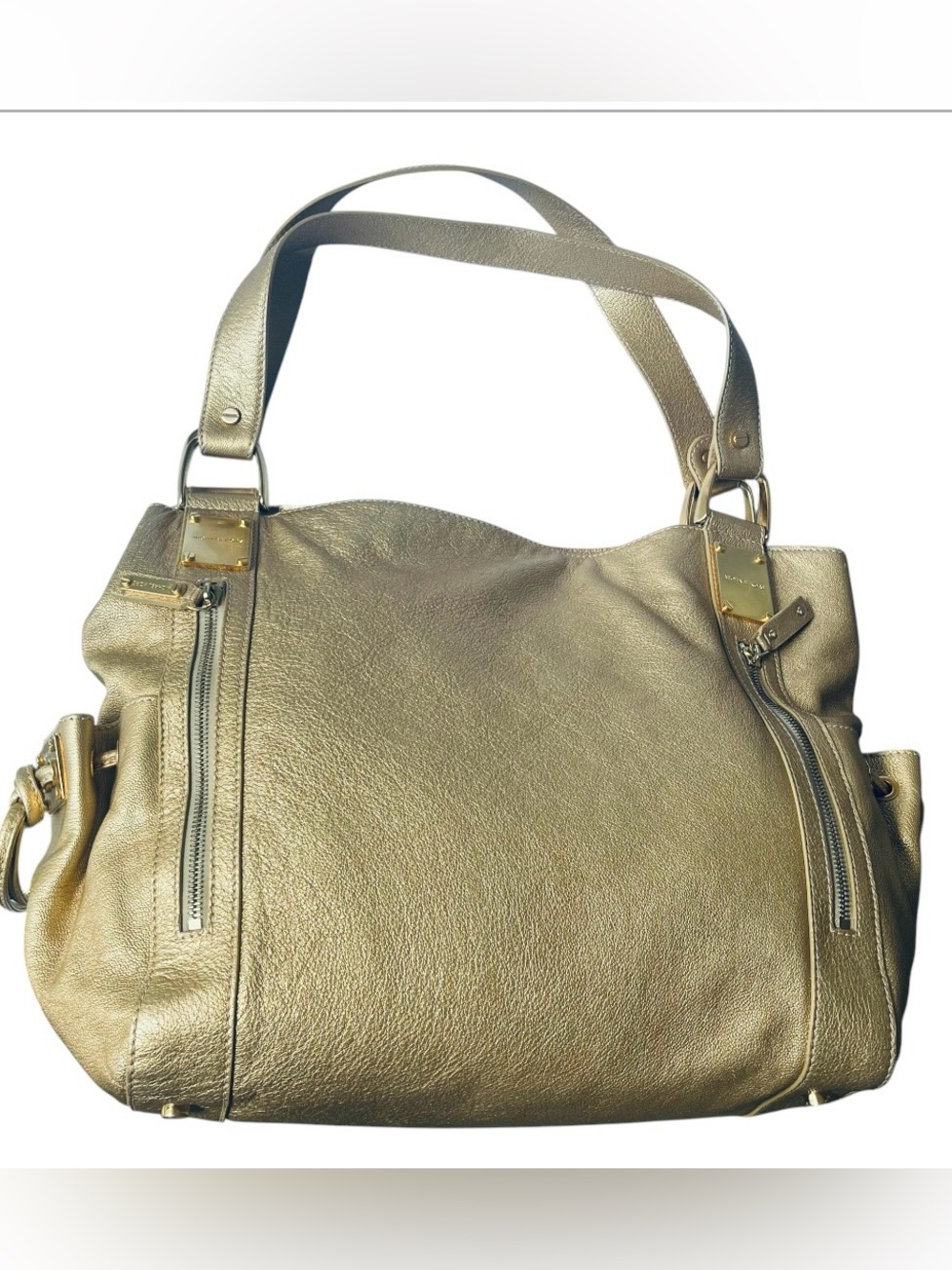 👜 Michael Kors Collection Mainline
Metallic Gold Leather Hobo
Shoulder Bag